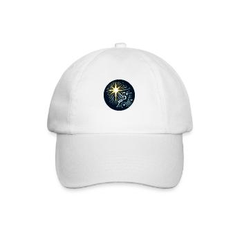 Astronaut’s Star Reach | Space Art Design - Baseball Cap - white/white - Front