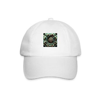 Geometrische Harmonie - Baseballkappe - Weiß/Weiß - Vorne