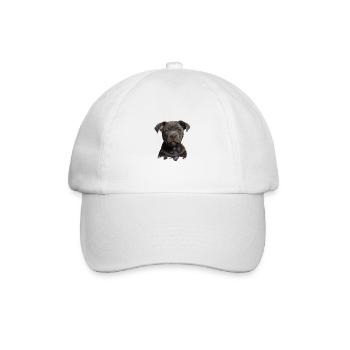 Little blue line dog peeping cute - Baseball Cap - white/white - Front