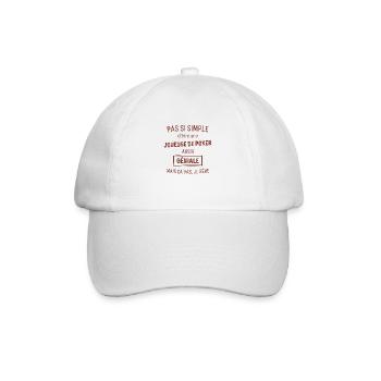 Joueuse de Poker GÉNIALE rouge brunâtre foncé - Casquette classique - blanc/blanc - Devant