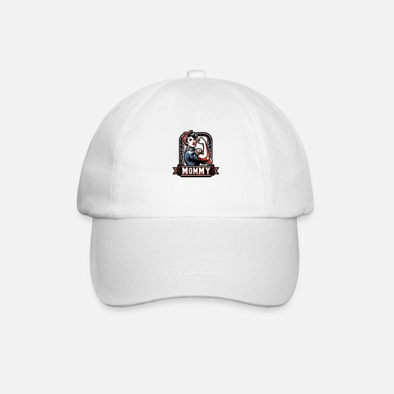 Maman musclée Simple - Casquette classique - blanc/blanc