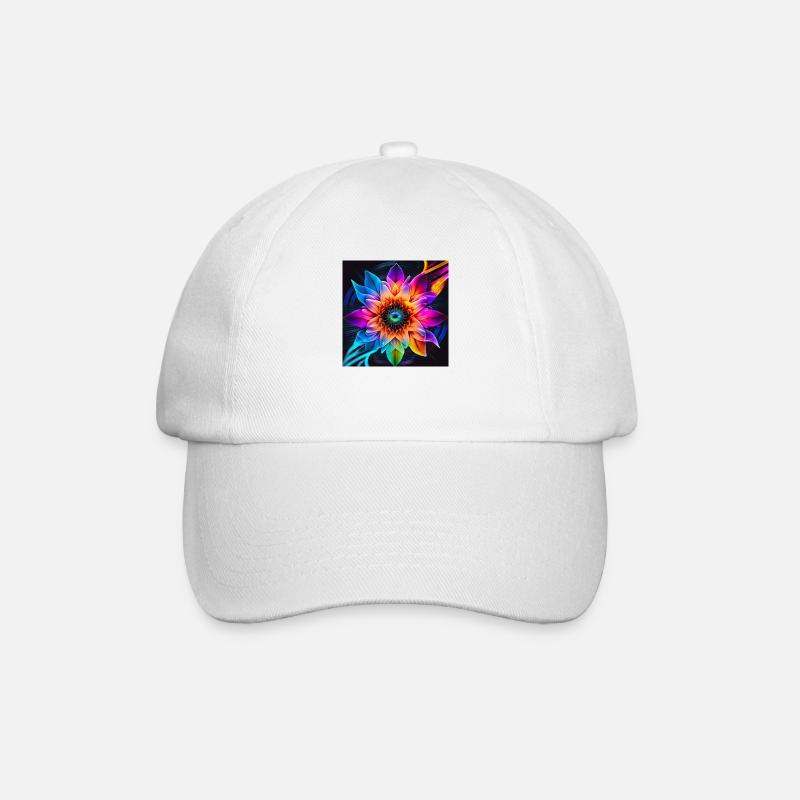 Flower - Baseball Cap - white/white