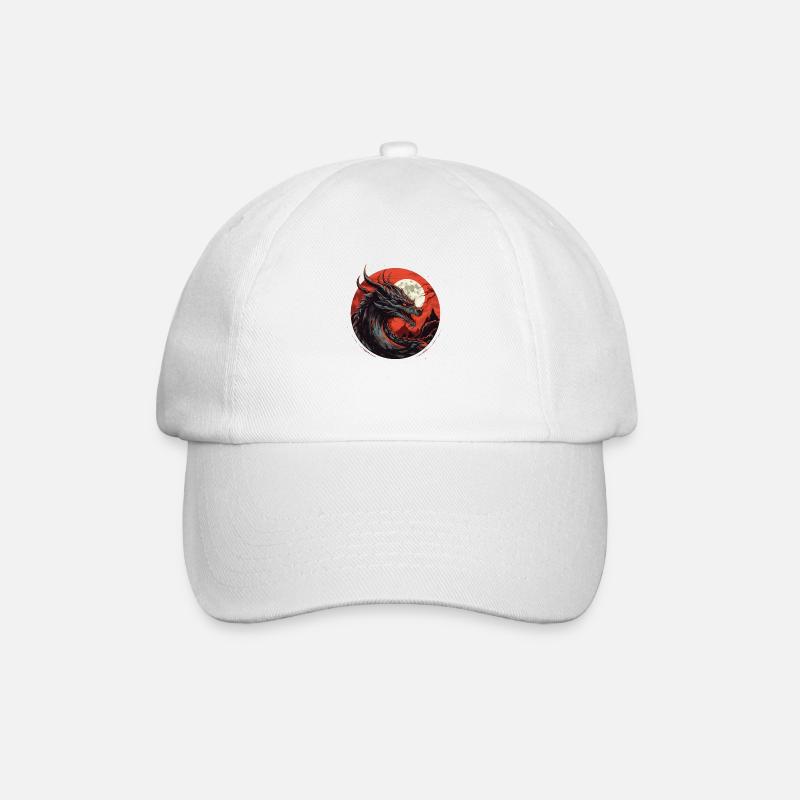 Dragon de la nuit rouge - Casquette classique - blanc/blanc