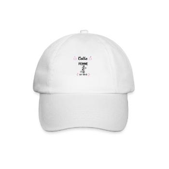Cette femme est kiné - idée cadeau humour - Casquette classique - blanc/blanc - Devant