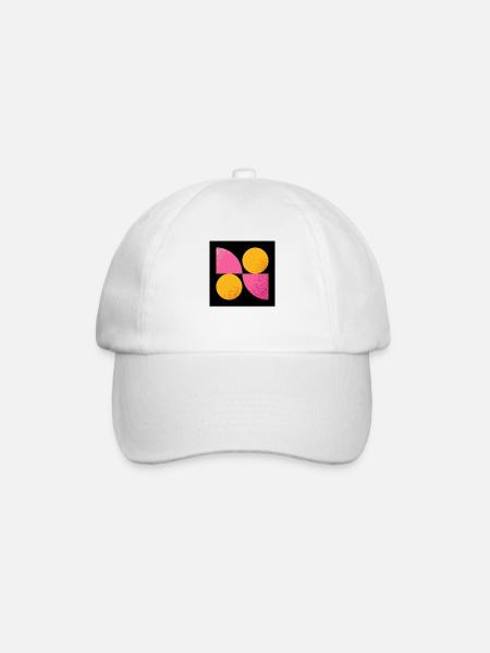 Circles and Curves - Baseball Cap - white/white