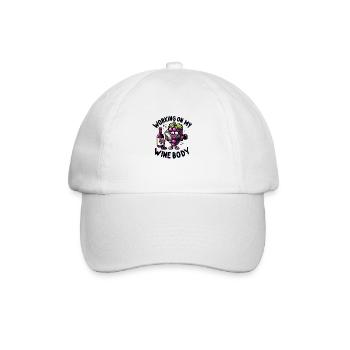 Working on my Wine Body - Baseballkappe - Weiß/Weiß - Vorne