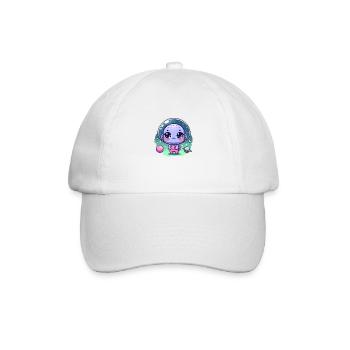 Designs For Kids – Freundliche Aliens - Baseballkappe - Weiß/Weiß - Vorne