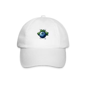 Heidelbeeren feuchte Beere - Baseballkappe - Weiß/Weiß - Vorne