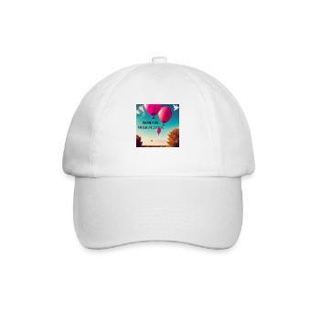 Luftballon Geschenkidee - Baseballkappe - Weiß/Weiß - Vorne