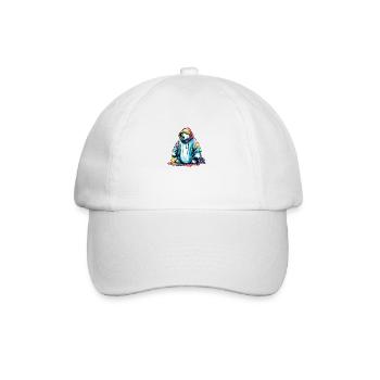 Cool polar bear wrapped up warm for winter - Baseball Cap - white/white - Front