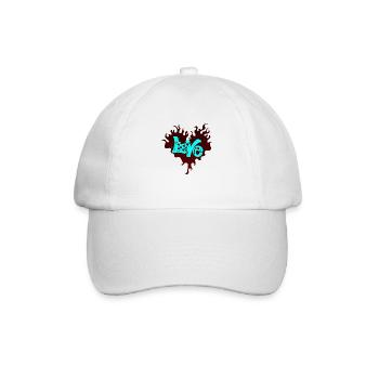 Love Happy Heart Card Valentine Vector Design Art - Baseball Cap - white/white - Front