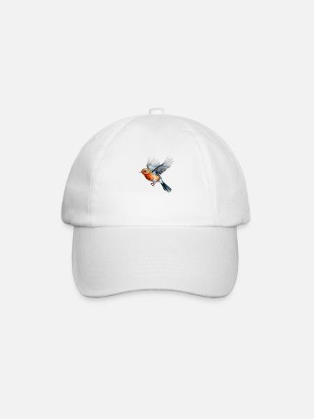 Robin-Flug - Baseballkappe - Weiß/Weiß