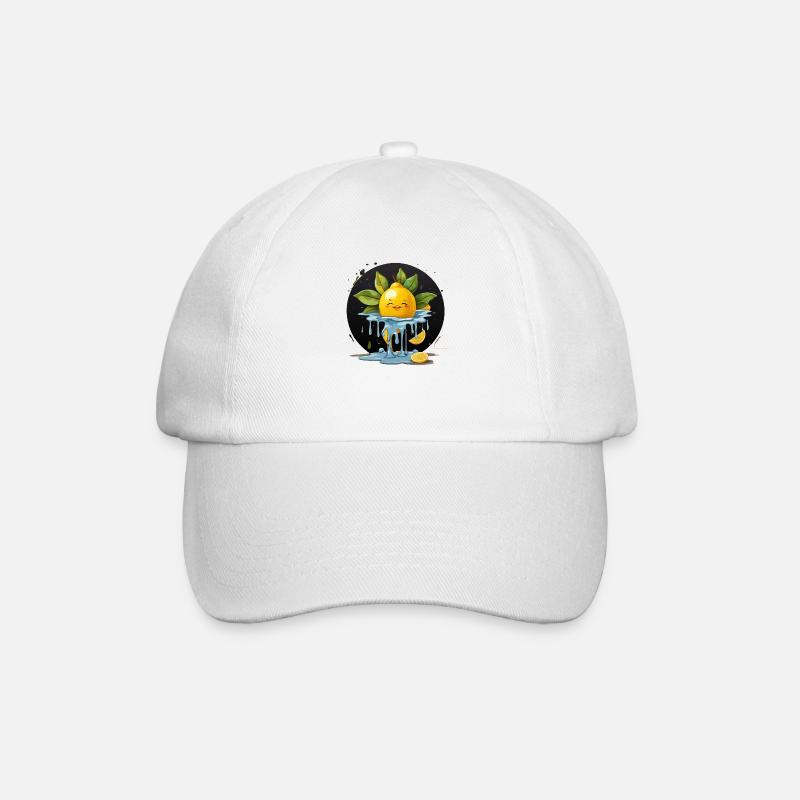 Zitrone - Baseballkappe - Weiß/Weiß