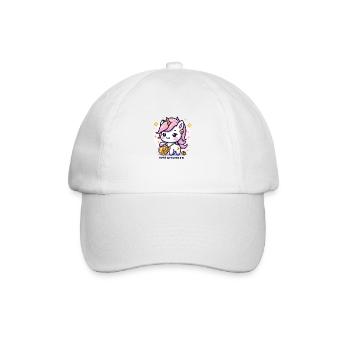 Adorable Crypto Unicorn Cute Bitcoiner - Baseballkappe - Weiß/Weiß - Vorne