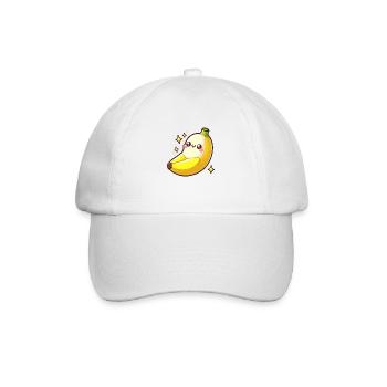 Baby-Banane - Baseballkappe - Weiß/Weiß - Vorne