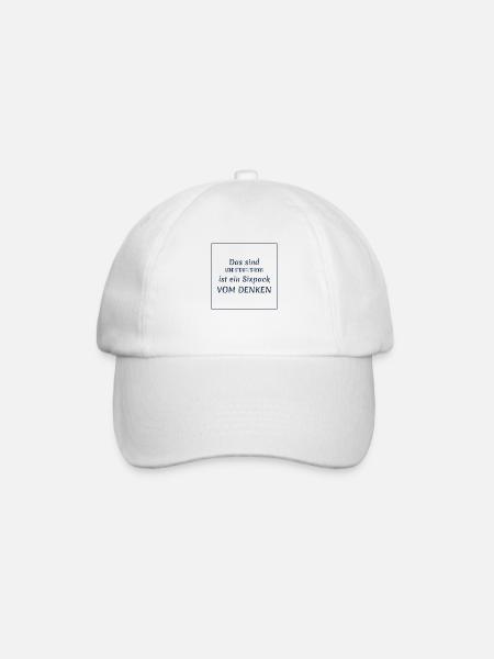 Funny Sayings - Forehead Wrinkles vs. Six-Pack - Baseball Cap - white/white