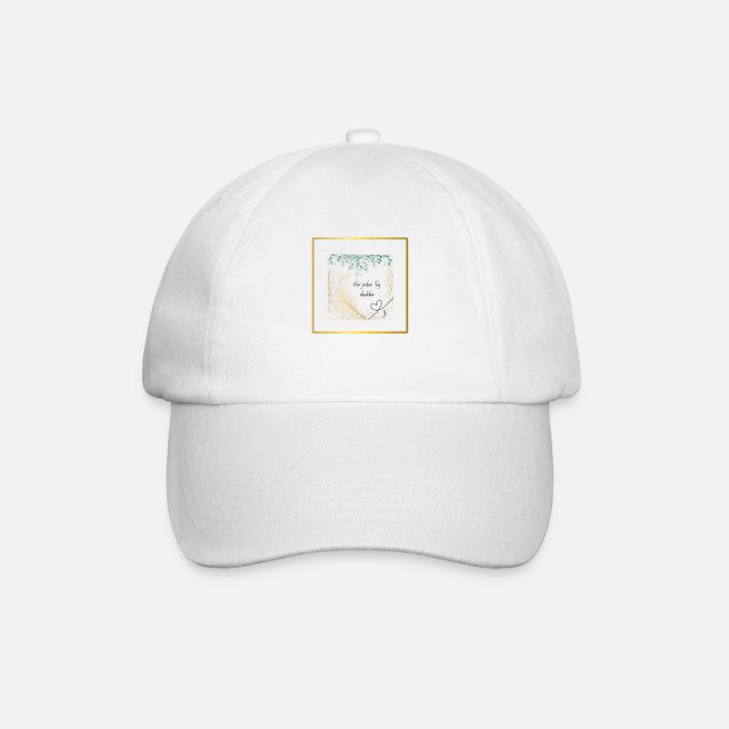 Paroles. Reconnaissant pour chaque jour. - Casquette classique - blanc/blanc