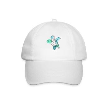 Turtle One Line Art Colorful - Baseball Cap - white/white - Front