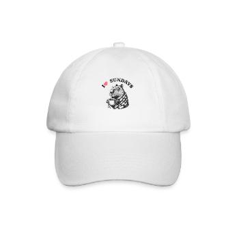 J’adore les dimanches Capybara - Casquette classique - blanc/blanc - Devant