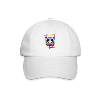 Funky Girl Hippopotamus - Baseball Cap - white/white - Front