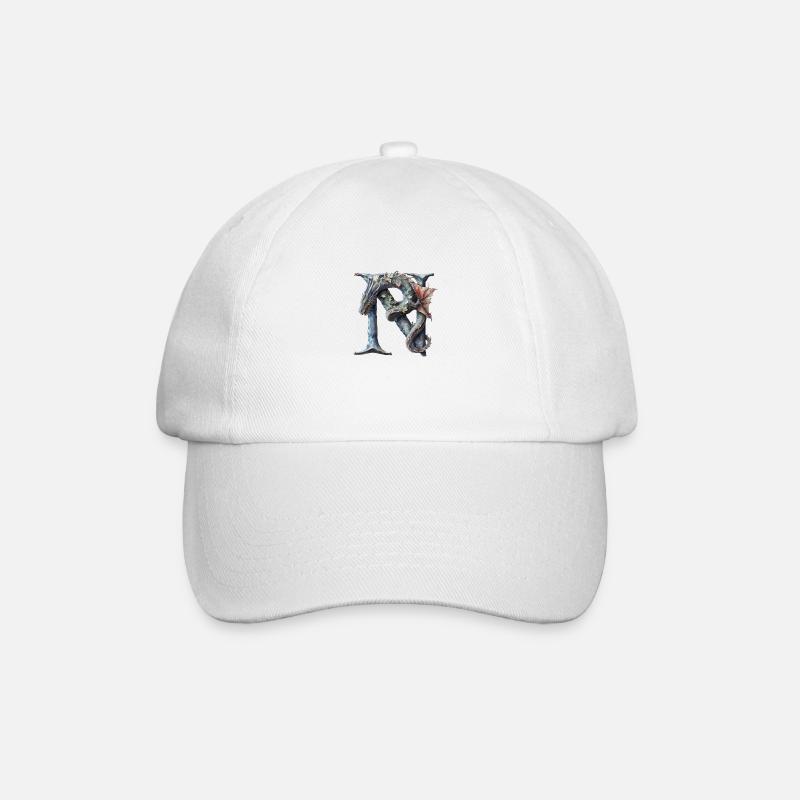 Lettre « N » en forme de dragon. - Casquette classique - blanc/blanc