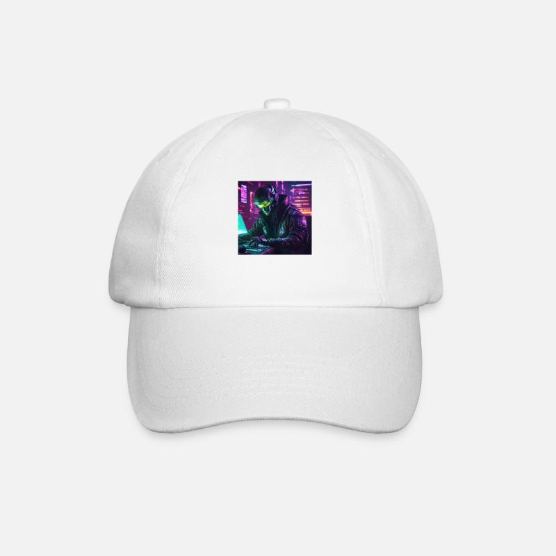 Lecteur PC au bureau - Casquette classique - blanc/blanc