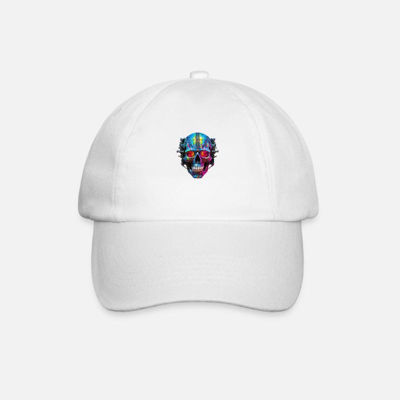 Painted Cyborg - Baseball Cap - white/white