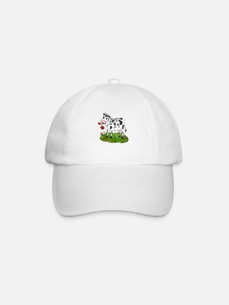 Kuh - Baseballkappe - Weiß/Weiß