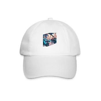 CyberPunk Girl - Baseball Cap - white/white - Front