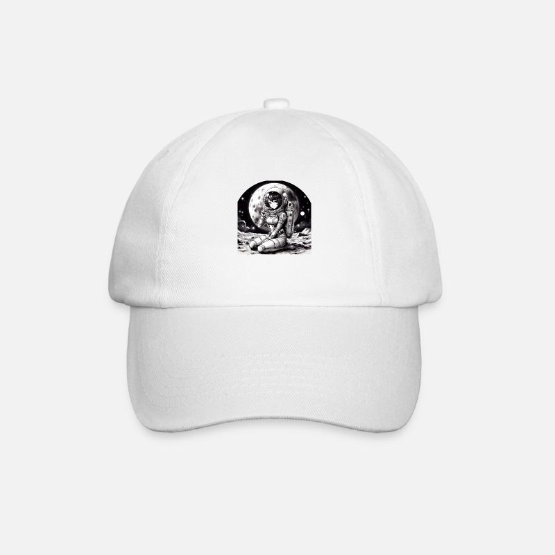 Manga Astronaut Mädchen - Baseballkappe - Weiß/Weiß
