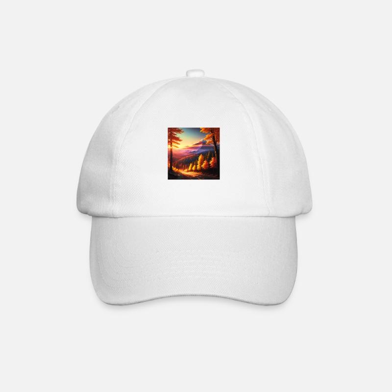 Sunset on the forest - Casquette classique - blanc/blanc