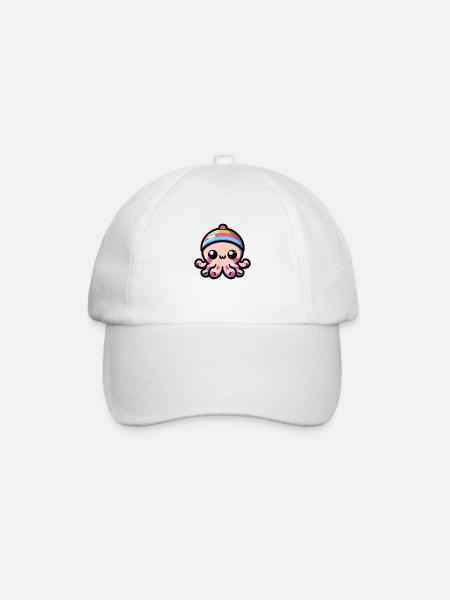 Mignon bébé poulpe kawaii - Casquette classique - blanc/blanc