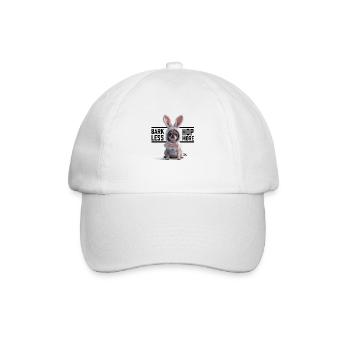 Aboyer moins, hop plus : le Chihuahua-bbit ! - Casquette classique - blanc/blanc - Devant