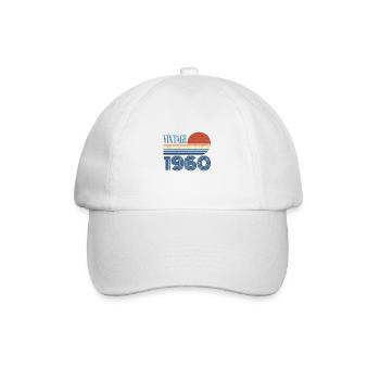 Vintage 1960er Jahre - Baseballkappe - Weiß/Weiß - Vorne