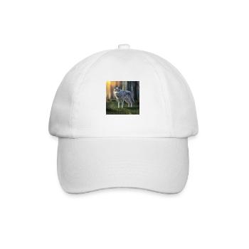 Wilder Wolf - Baseballkappe - Weiß/Weiß - Vorne