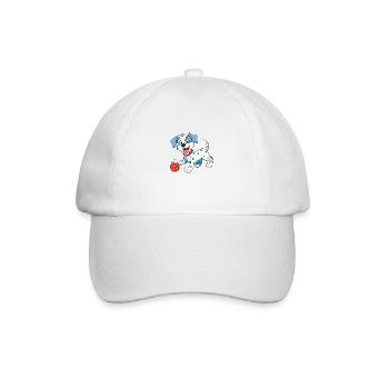 Happy Dalmatian Playing Ball - Baseball Cap - white/white - Front