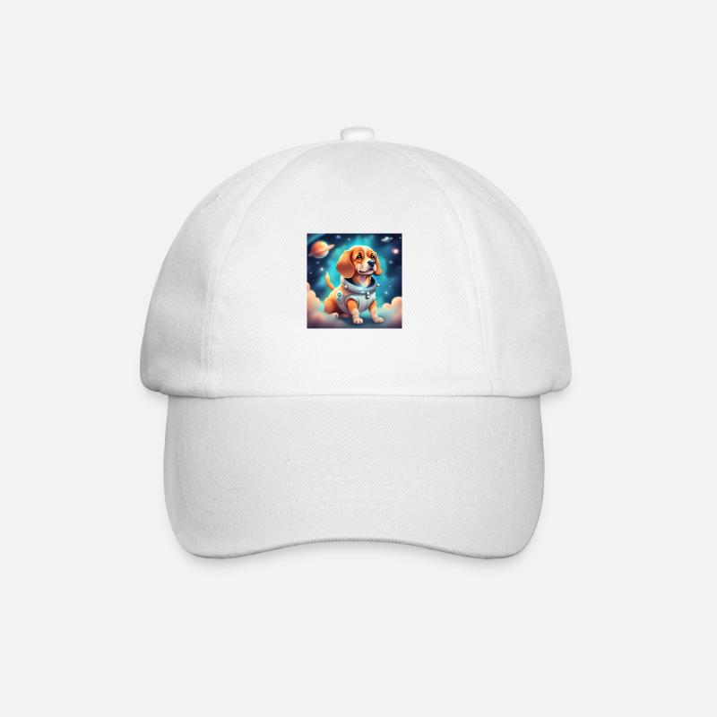 Chien mignon dans l’espace - Casquette classique - blanc/blanc