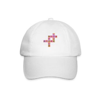 Amour Pixel Rétro Lettre Couleur Langues - Casquette classique - blanc/blanc - Devant
