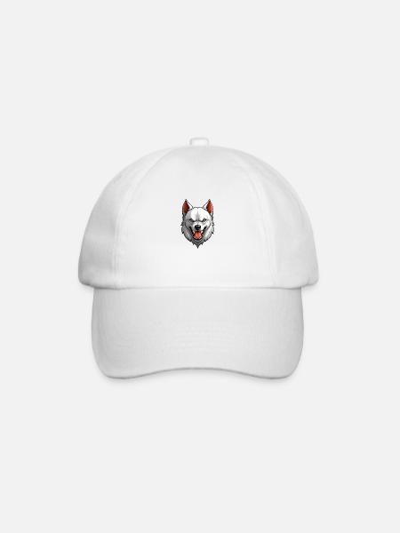 Hund Böse - Baseballkappe - Weiß/Weiß