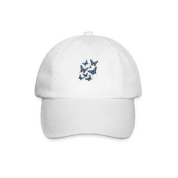 Blue Butterflies - Baseball Cap - white/white - Front