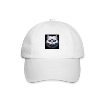 3 eyes cat - Baseballkappe - Weiß/Weiß - Vorne