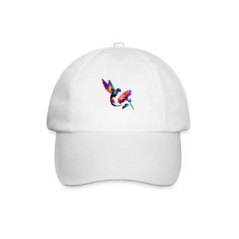 Vibrant & Colorful Hummingbird - Baseball Cap - white/white - Front