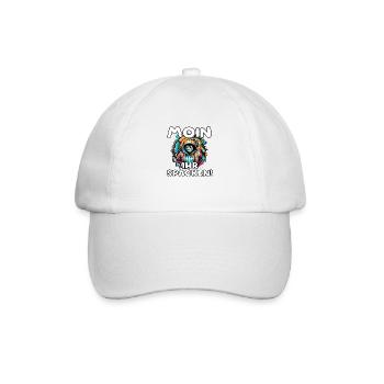 Moin ihr Spacken Norddeutsche Sprüche - Baseballkappe - Weiß/Weiß - Vorne