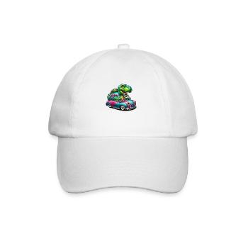 Auto Dino - Baseball Cap - white/white - Front