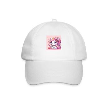 chat licorne - Casquette classique - blanc/blanc - Devant