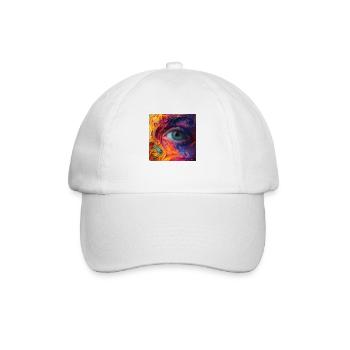 Œil coloré - Casquette classique - blanc/blanc - Devant