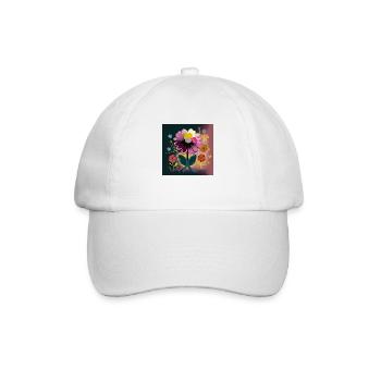 Colorful Blossom Spring Abstraction - Baseball Cap - white/white - Front
