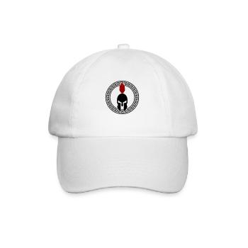 sparta helm wappen - Baseballkappe - Weiß/Weiß - Vorne