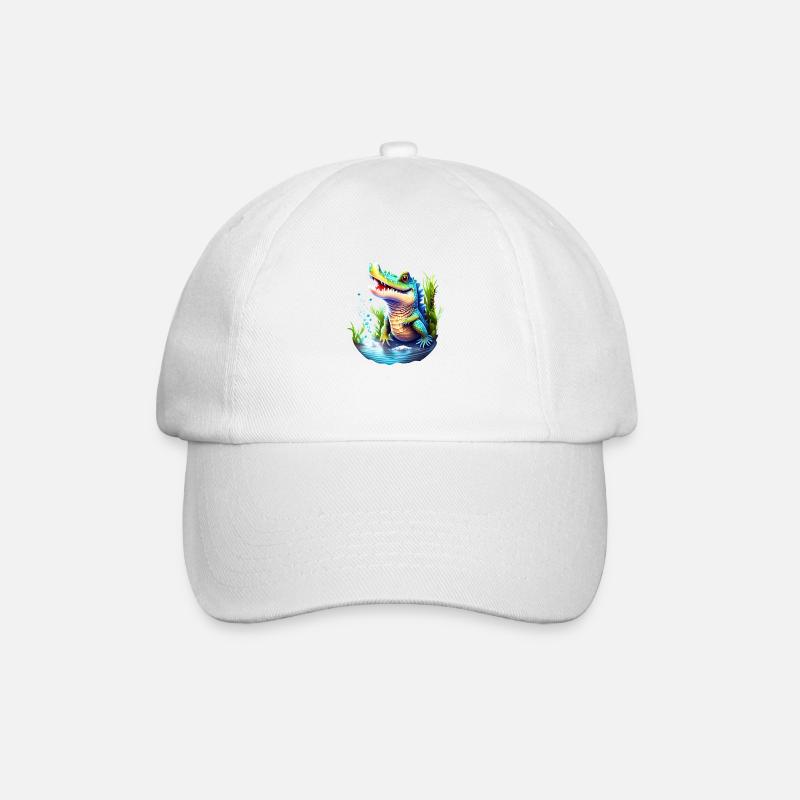 Don't worry, I won't bite... Hard! Croc - Baseball Cap - white/white