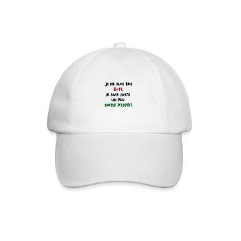 Je ne suis pas bête - Humour Homme/Femme - Casquette classique - blanc/blanc - Devant